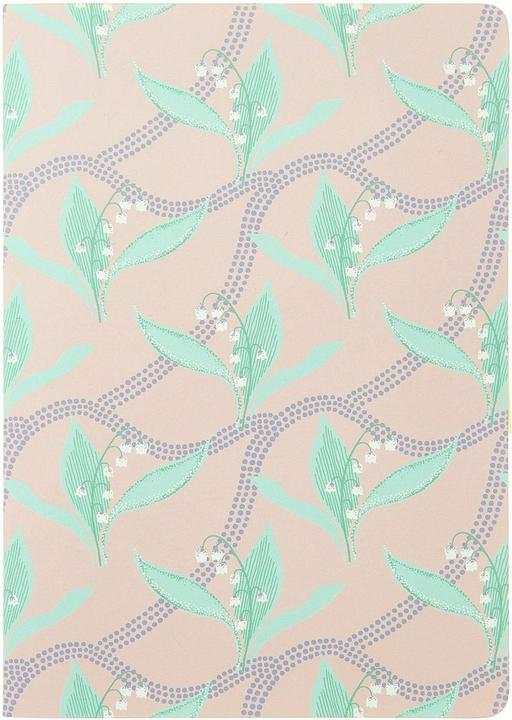 Rico Design Notizhefte A5, Blumen, weiss/rosa, 2 Stk., 40 Seiten, 100 g/m² Bambuspapier (A5)