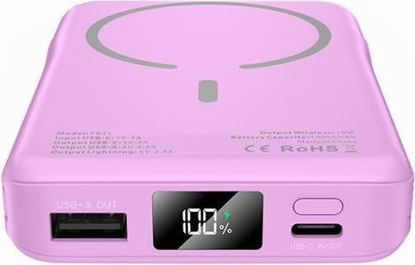 Actual product image Tech-Protect PB31 MagSafe 10000mAH Power Bank - Purple (15 W)