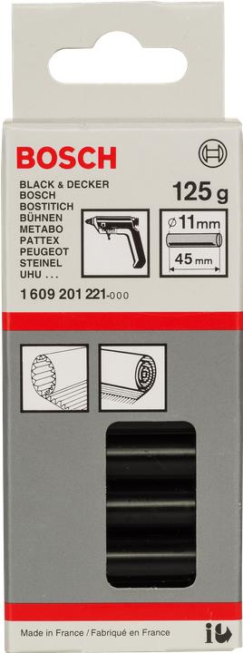 Produktbild Bosch Professional Zubehör Schmelzkleber, 11 x 45 mm, 125 g, schwarz