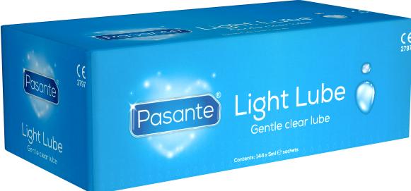 Actual product image Pasante Gentle Light Lube" 144 x 5ml light water-based lubricant gel (720 ml)