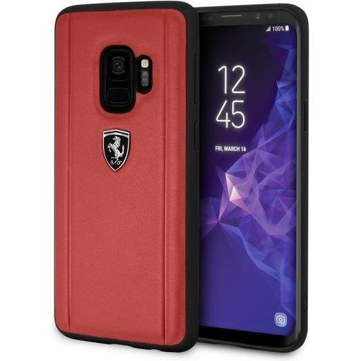 Ferrari Hardcase FEHLEHCS9RE S9 G960 czerwony/red Heritage Portofino (Samsung Galaxy S9), Smartphone Hülle, Rot