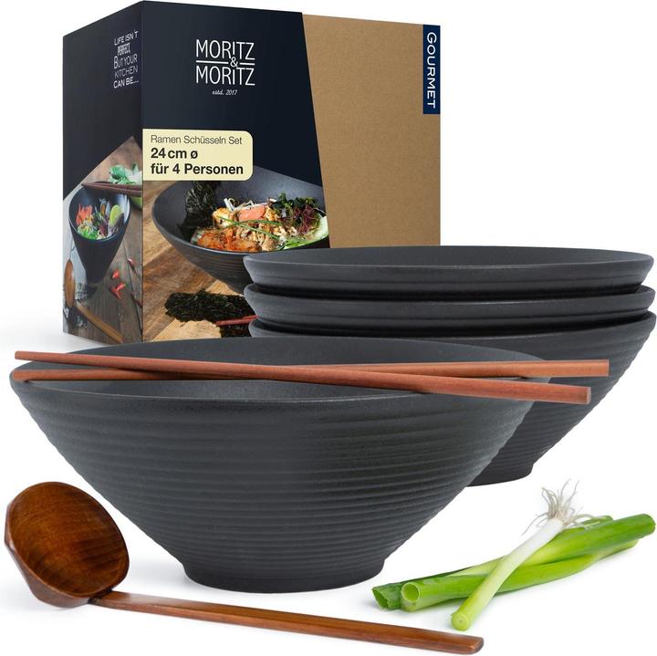 Moritz & Moritz Ciotole con bacchette (24 cm, 0.70 l, 4 x)