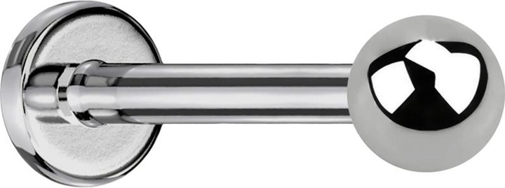 Produktbild Star Piercing Labret silber mit Kugel (Titan G23, ohne Messing)