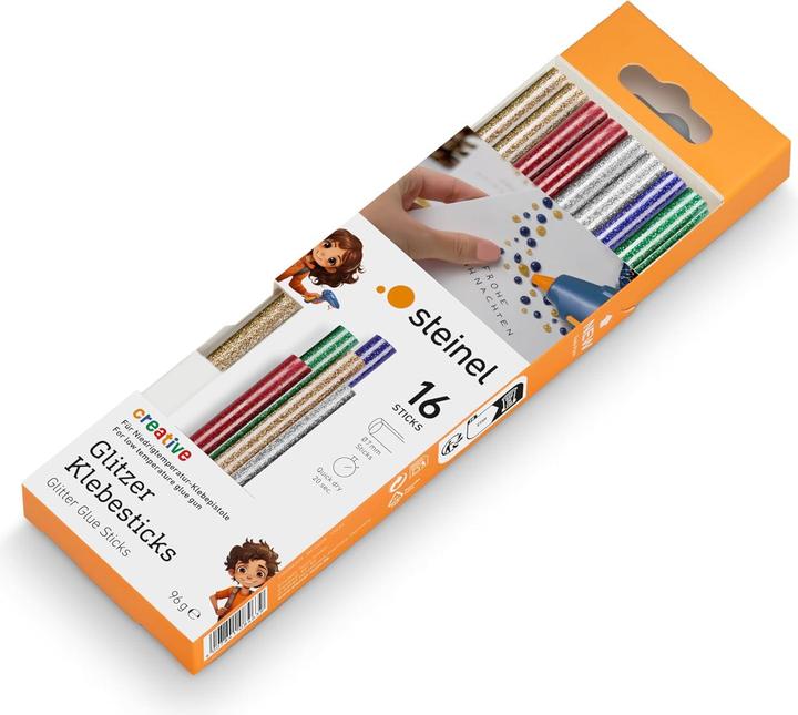 Produktbild Steinel Heissklebesticks 7 mm 150 mm Bunt, Glitzereffekt, Gold, Silber, Rot