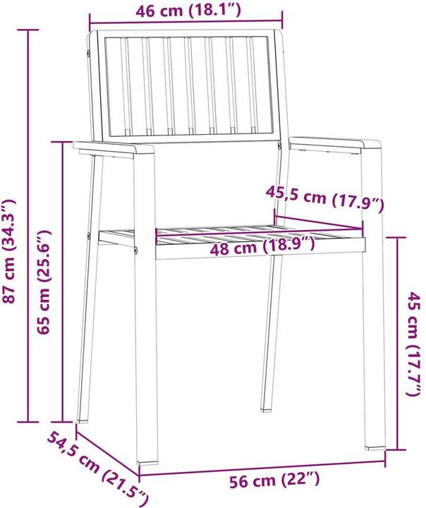 Produktbild vidaXL Gartenstuhl