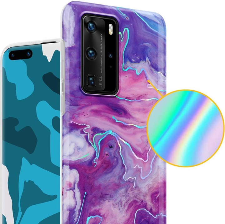 Produktbild Cadorabo IMD TPU Bunter Marmor Cover (Huawei P40 Pro+)