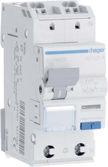 Actual product image Hager Ground fault circuit interrupter ACS967D