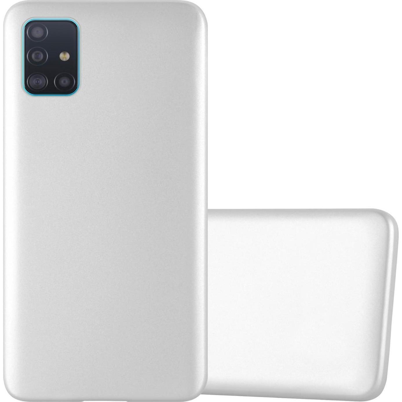 Cadorabo TPU Matt Metallic Cover (Samsung Galaxy A71 5G), Smartphone Hülle, Silber
