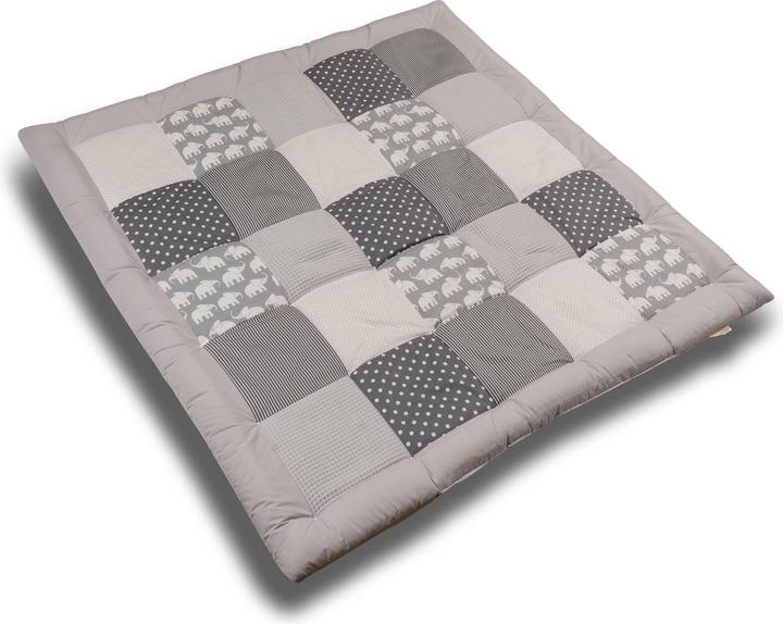 Immagine prodotto Ullenboom Coperta gattonante elefanti grigi 120 x 120 cm