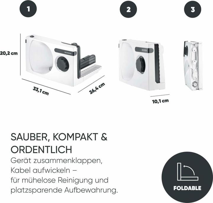 Immagine prodotto Severin AS3912 Affettatrice multiuso 3912 Bianco, Nero