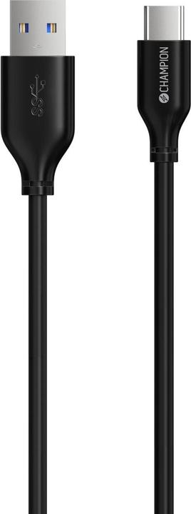 Champion USB-A auf USB-C Kabel 2m Schwarz (2 m, USB 3.0)