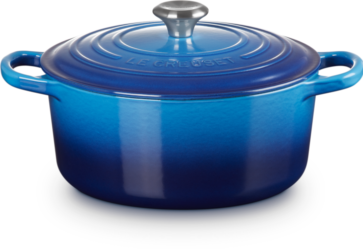 Produktbild Le Creuset Azure (22 cm, Bräter + Schmortopf, Gusseisen, Emaille)