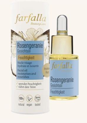 Produktbild Farfalla Feuchtigkeitsspendendes Gesichtsöl Rosengeranie Öl (15 ml, Gesichtsöl)