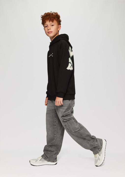 Produktbild s.Oliver Sweatshirt Oversized Sweatshirt mit grossem Graffiti-Print (146, 152)