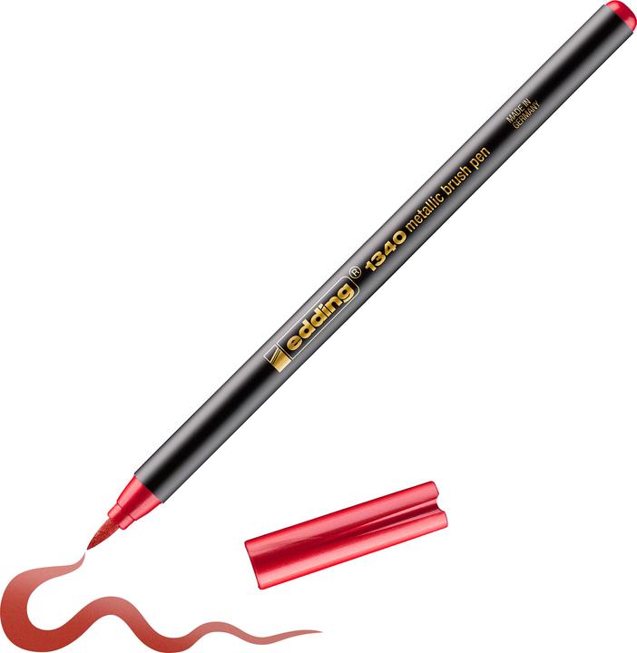 Produktbild Edding 1340 - Brushpen (Metallic Rot, 1 x)