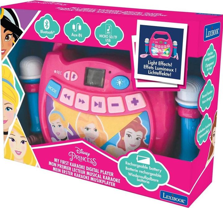 Immagine prodotto Lexibook Altoparlante Bluetooth Disney Princess con effetti luminosi e microfono, ricaricabile a batteria