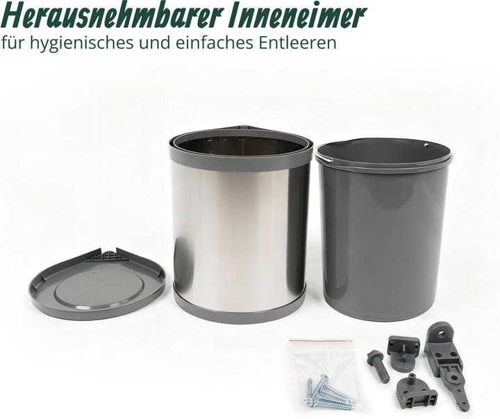 Produktbild Relaxdays Einbaumülleimer (14 l)