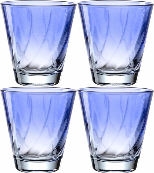 Immagine prodotto Leonardo Bicchiere Twist 215 ml, 4 pezzi, blu, vetro (0.22 l, 4 x)