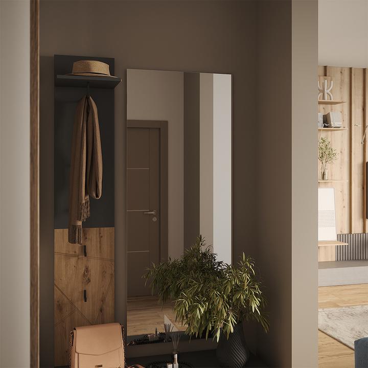 Actual product image Vicco Wandgarderobe Irma, Anthrazit/Artisan, 31 x 160 cm