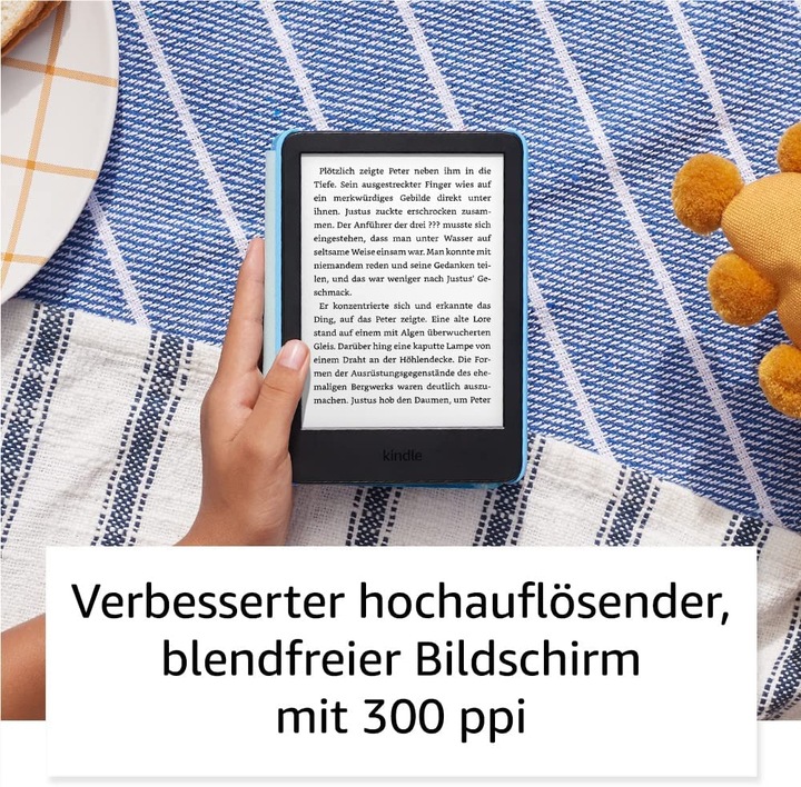 Actual product image Amazon Kindle Kids 2022 eReader with 300 ppi, 16GB, Space Whale (6", 16 GB, Pink)