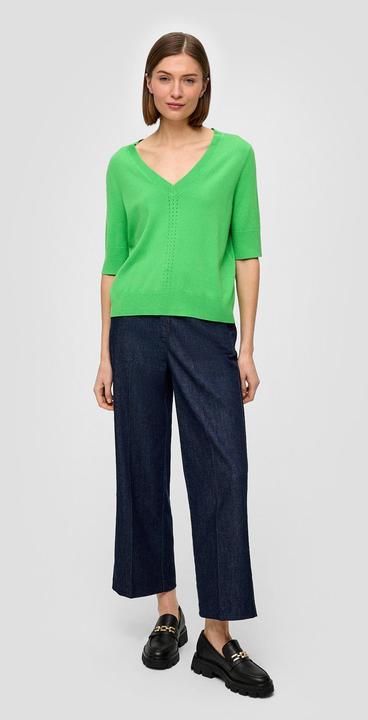 Actual product image s.Oliver Strickpullover Strickshirt mit Lochmuster (32)