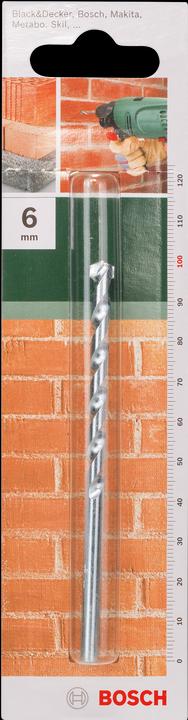 Actual product image Bosch Zubehör Masonry drill bit according to ISO 5468 D= 6.0 mm L= 100 mm (6 millimetres)