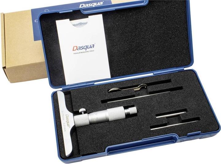 Image du produit Dasqua Micromètre de profondeur avec tige interchangeable, 0 à 75 mm