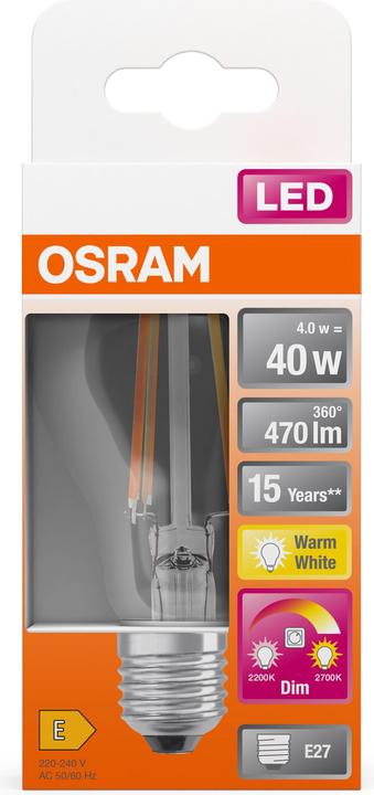 Produktbild Osram Led Classic A Glow (E27, 4.50 W, 470 lm, 1 x, E)