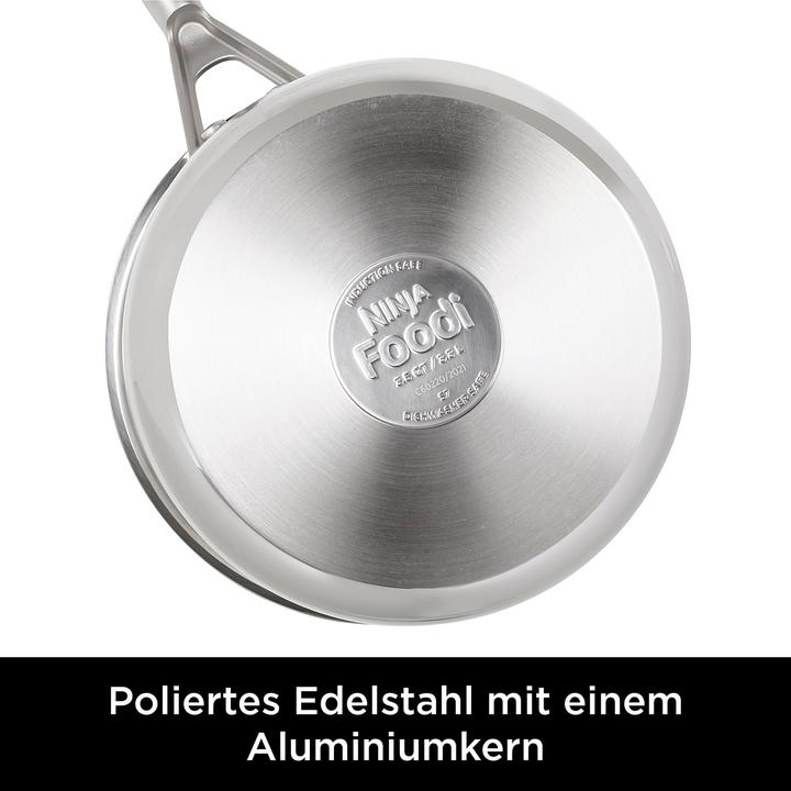 Immagine prodotto Ninja Teglia NIA da 20 cm in acciaio inox (20 cm, Padella per friggere, Acciaio inossidabile)