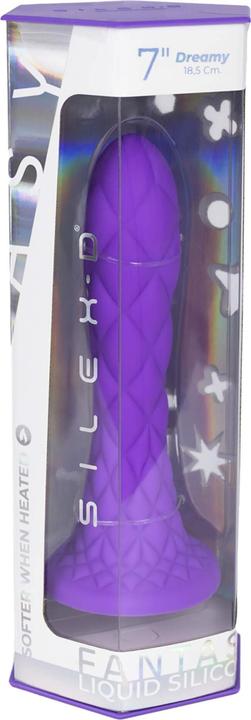 Actual product image Silexd Dreamy Dildo Fantasy Flüssigsilikon Thermoreaktiv Violett 18,5 Cm