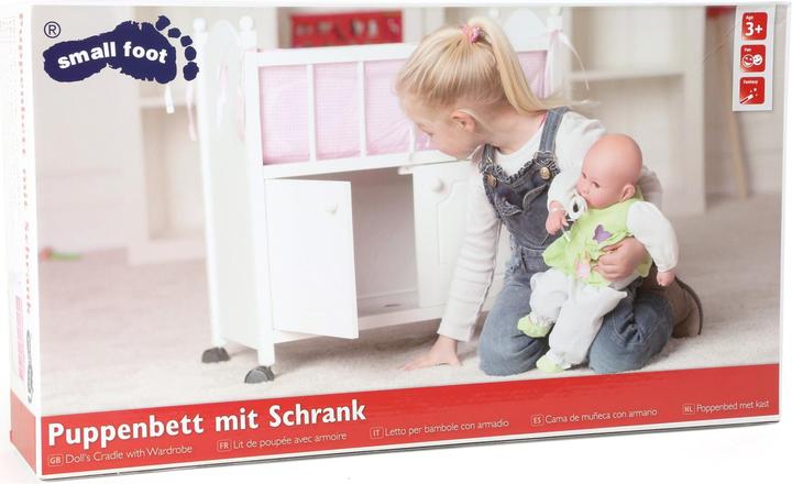 Actual product image small foot Doll bed with wardrobe