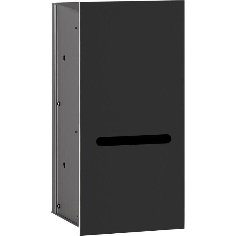 Emco, Toilettenpapierhalter, WC-Papier-Modul ASIS 2.0 UP 346x170mm Türanschlag rechts schwarz