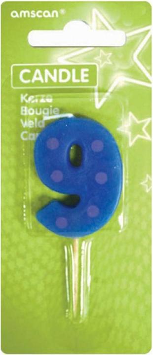Image du produit Amscan Mini-bougie numérotée 9 env. 4.5cm (12 pcs)