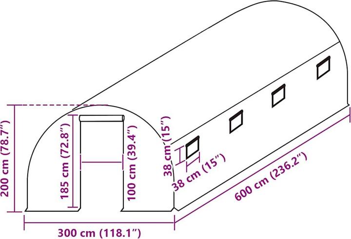 Immagine prodotto vidaXL Gewächshaus Ersatzabdeckung