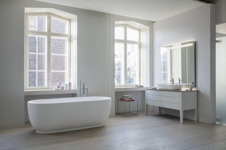 Produktbild Duravit Badewanne LUV 1800x850mm freist 2 Rückenschrägen weiss (252 l, 180 cm, 85 cm)