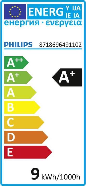Energy Label Philips A60 (E27, 806 lm, 2x)