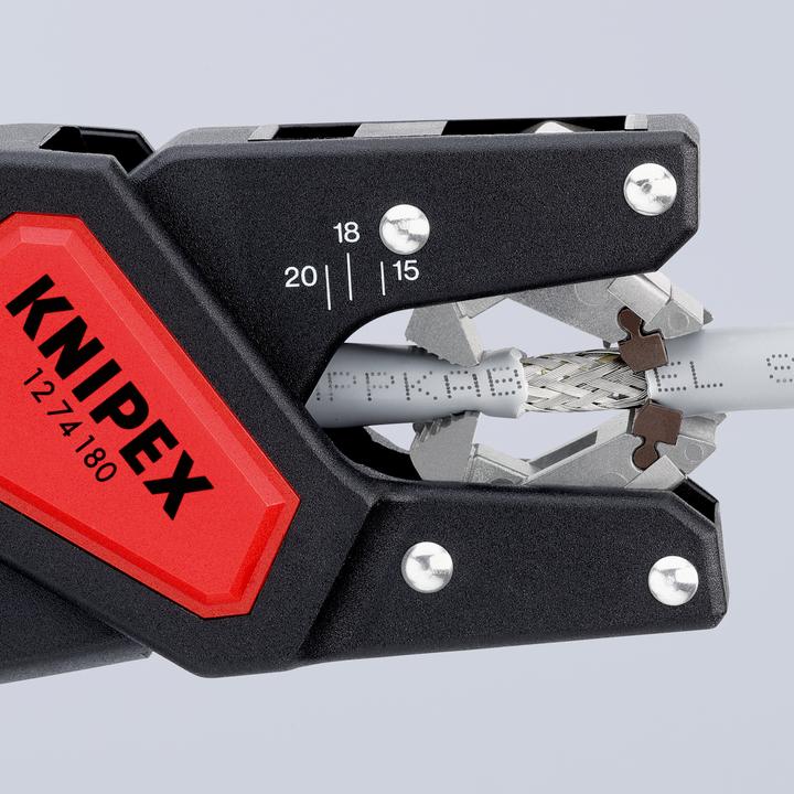 Productafbeelding Knipex Automatische striptang 12 74 180 SB (175 mm)
