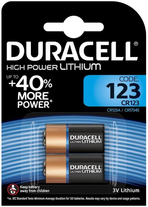 Produktbild Duracell High Power Lithium (2 Stk., CR123A, 1400 mAh)