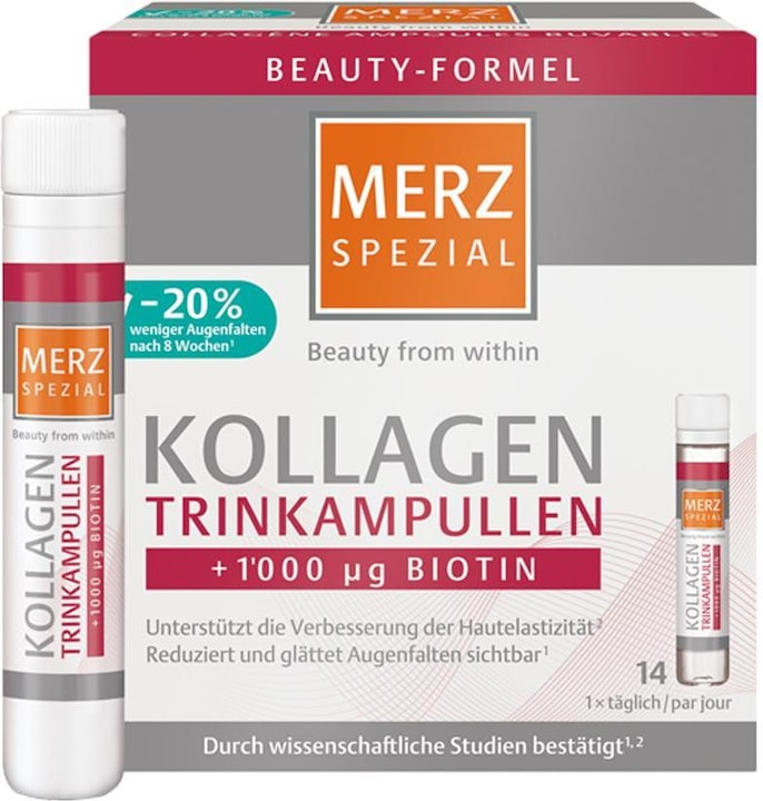 Actual product image Merz Spezial Collagen (new) Trinkamp (14 Piece, Ampoule, 560 g)