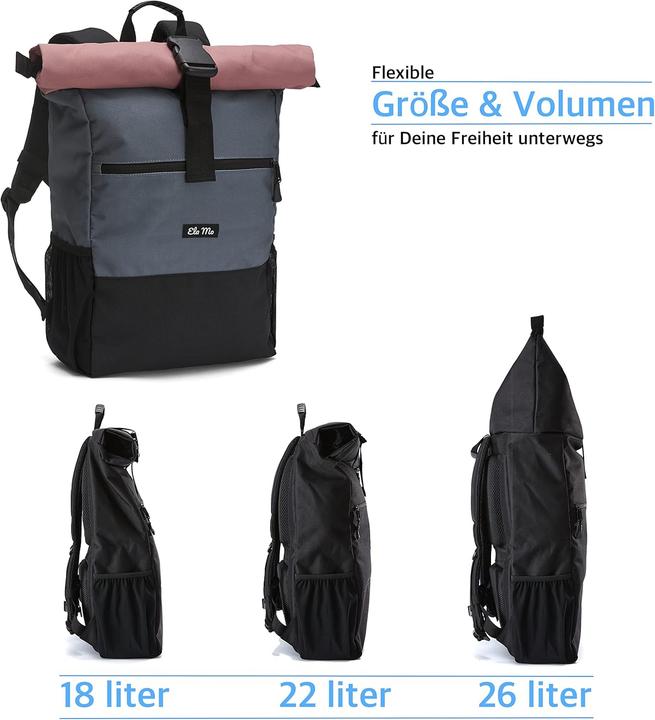 Immagine prodotto Ela Mo Freizeit Rucksack mit Laptopfach & Anti Diebstahl Tasche (26 l)