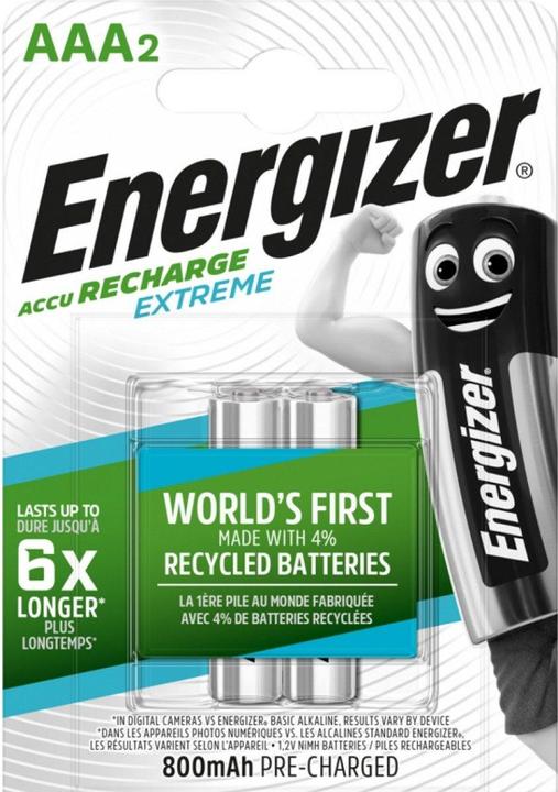 Produktbild Energizer Recharge Extreme (2 Stk., AAA, 800 mAh)