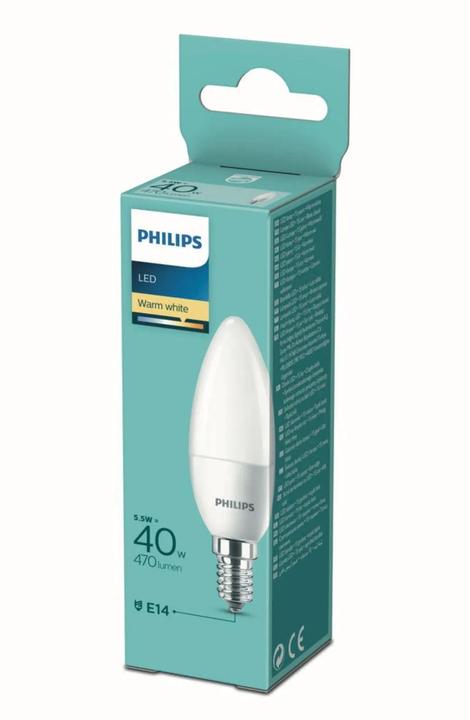 Actual product image Philips LED candle lamp (E14, 4.90 W, 470 lm, 1 x, F)
