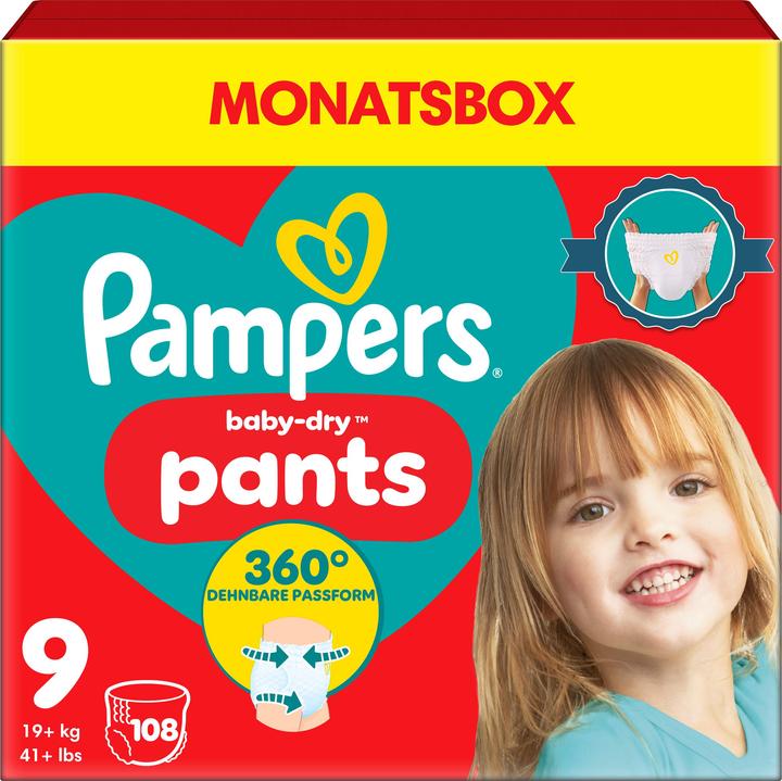 Pampers Baby-Dry Pants (Size 9, Monthly box, 108 pcs.)