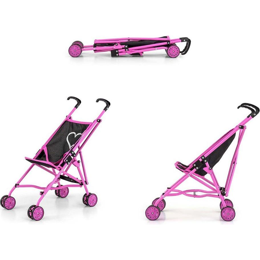 Mally Kinder-Golf-Kinderwagen für Puppen Milly Julia Prestige Schwarz