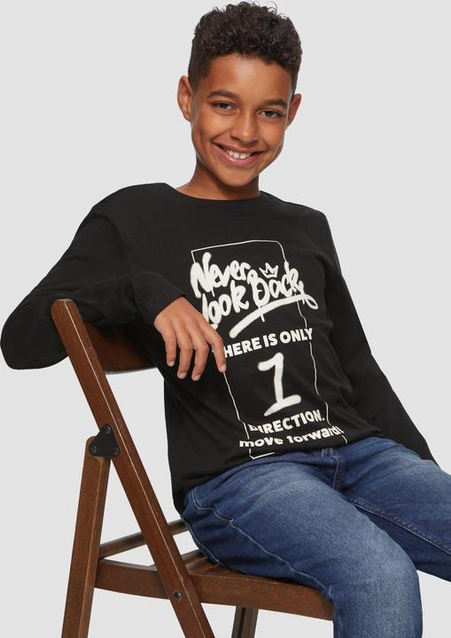 Produktbild S.Oliver T-Shirt Langarmshirt mit Schriftprint (146, 152)