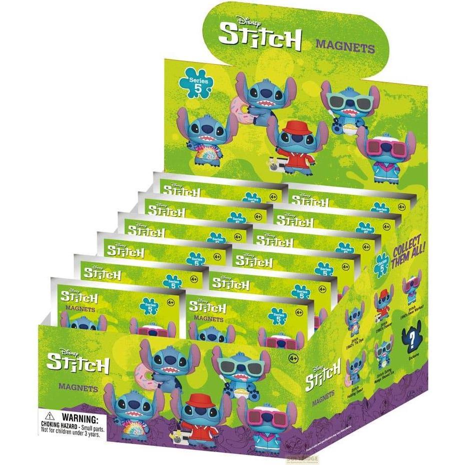 Monogram, Magneti, Magneti 3D di Lilo e Stitch Serie 5 Display a pacchetto cieco (12) (12 x)