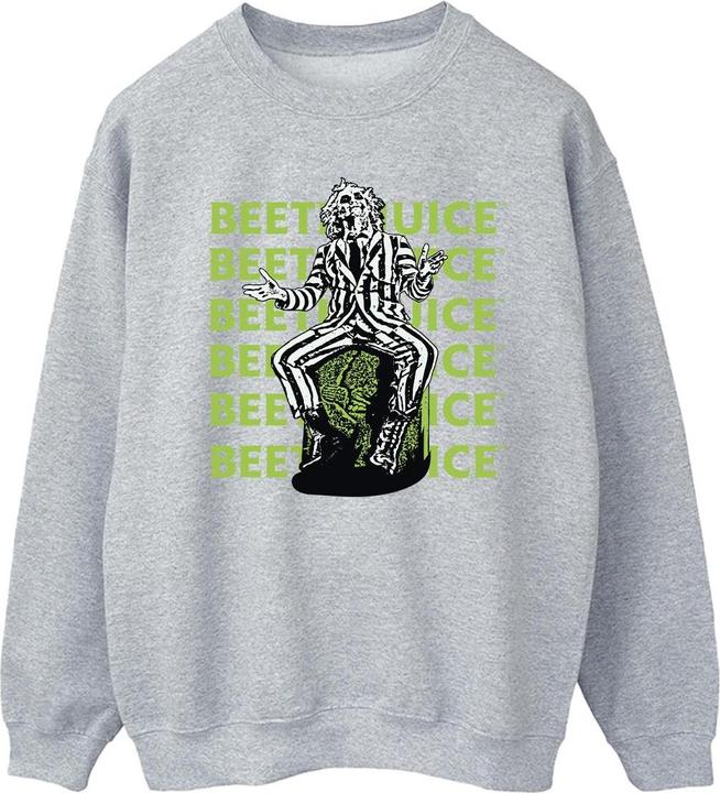 Immagine prodotto Beetlejuice Felpa Posa Logo Ripetuto Uomo (L)