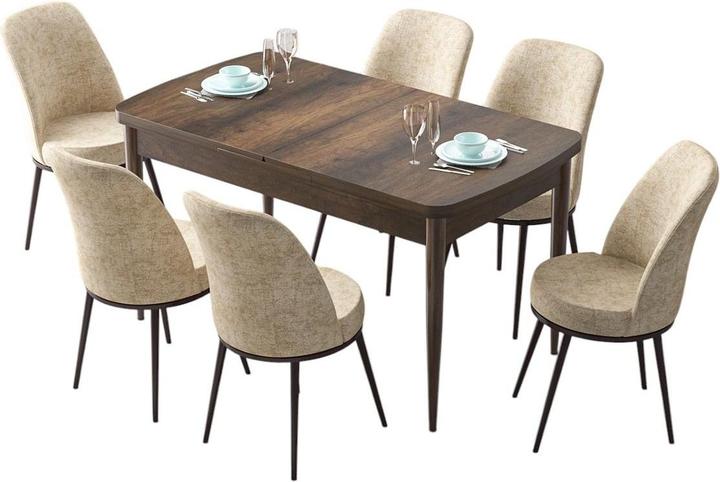 Hanah Home Zen Extendable Dining TableChairs Set (MDF, Metall)