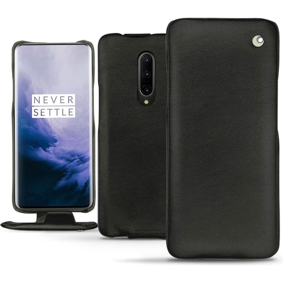 Noreve Lederschutzhülle vertikal (OnePlus 7 Pro), Smartphone Hülle, Schwarz