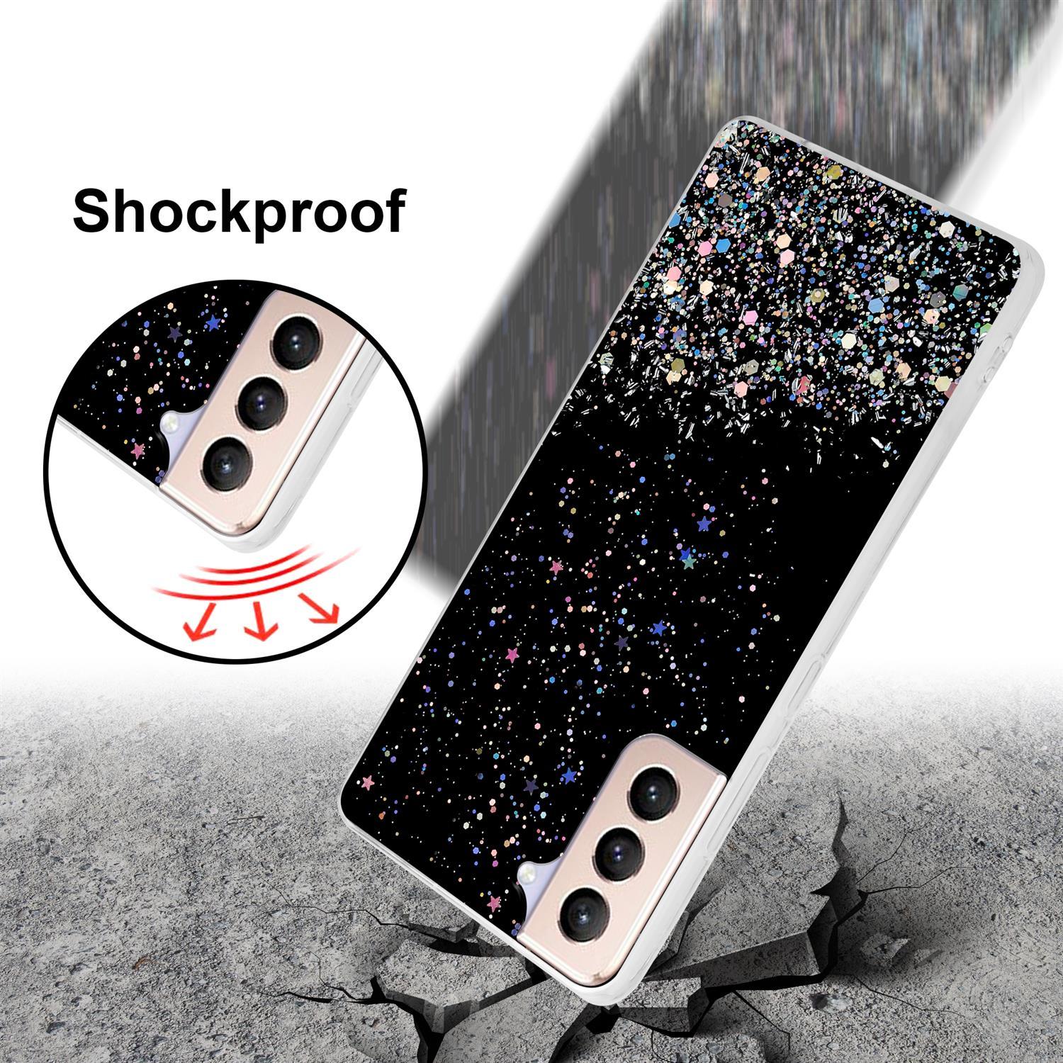Thumbnail - Cadorabo TPU Cover funkelnder Glitter (Samsung Galaxy S21+), Smartphone Hülle, Schwarz